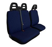 Lupex Shop Camionnette CT. BS Housses de siège pour Fourgon 3 Places Ceinture Haute, Coton matelassé, Bleu