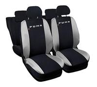 Lupex Shop Housses de siège compatibles Puma Bicolore Noir - Gris Clair