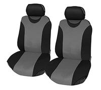 Lupex Shop Paire de Housses de siège Avant universelles en Polyester adaptables à Toutes Les Voitures avec sièges Standard - Modèle R1 - Noir/Gris 2021-R1_G