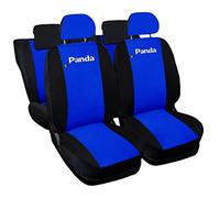 Lupex Shop Panda.014.Br-N-1-3 Housses de siège Auto Panda avec sièges arrière divisés 1/3, Bleu Roi/Noir