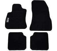 Lupex Shop TP-500 Tapis de voiture en moquette noire avec logo brodé, profilés avec velcro et clips, accessoires intérieurs pour voiture (500L)