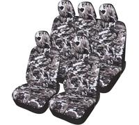 Lupex Shop Trap_Mch Lot de 6 Housses de sièges Auto matelassées Camouflage Clair