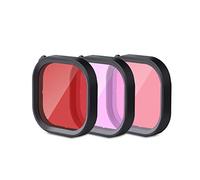 Lupholue Filtre à lentille de plongée sous-Marine 3 en 1 pour plongée sous-Marine Rouge/Rose/Violet en Eau de mer et Eau Douce pour Le boîtier Officiel étanche de for GoPro Hero 13, 12,11,10, 9, 8