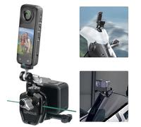 Lupholue Support à clip pour pare-brise de moto avec bras magique universel pour GoPro Hero 12 11 10 9 8 7, Insta360 X4 X3 X2 X ONE RS R, DJI Osmo Action, smartphone