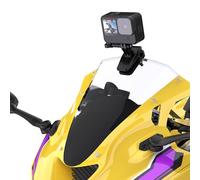 Lupholue Support de Fixation pour Pare-Brise de Moto, Support de Fixation à dégagement Rapide, Compatible with GoPro Hero 13 12 11 10 9 8 7, Insta360, DJI Osmo Action, Smartphone (Non détachable)