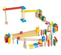 lupilu® Circuit de billes en bois (Piste de billes en bois Domino)