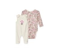 lupilu® Ensemble bébé (blanc / fleurs, 2-6 mois)