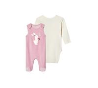 lupilu® Ensemble bébé (rose/blanc, 6-12 mois)