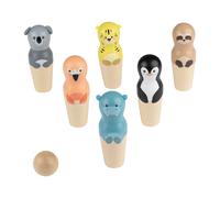lupilu® Jeu de quilles animaux ou Jeu de croquet ou Jeu de lancer d'anneaux animaux (bowling)
