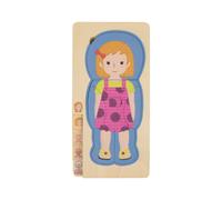 LUPILU® Jeu en bois (puzzle anatomie fille)