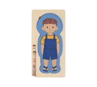 LUPILU® Jeu en bois (puzzle anatomie garçon)