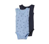 LUPILU® Lot de 2 bodies bébé (bleu marine/bleu)