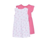 lupilu® Lot de 2 robes petite fille (rose/blanc, 2-4 ans)