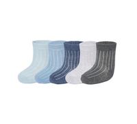 LUPILU® Lot de 5 chaussettes bébé (bleu/gris, 19-22)