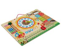 lupilu® Ordinateur portable en bois ou Horloge magnétique (horloge calendrier)