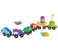 LUPILU® Set de chemin de fer en bois (animaux)
