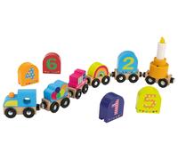 lupilu® Set de chemin de fer en bois (train)