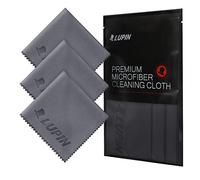 Lupin Chiffon Microfibre Premium Chiffons de Nettoyage Non Pelucheux Haute Qualité pour Caméra Smartphone iPad Tablette Lunettes Écrans Ordinateur Portable Accessoires Électroniques - Small (3-Pack)