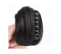 LUPU Chignon Synthétique Griffes Sur Chignon Postiches Chouchou Queue De Cheval Chignon for Femmes Extensions De Cheveux Fibre Haute Température Ponytail Extension(Black)