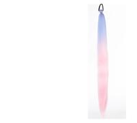 LUPU - Extension queue de cheval synthétique avec bandeau élastique, 26 pouces longueur, tresses colorées lisses ombrées rose violet bleu(86)