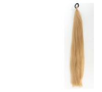 LUPU - Extension queue de cheval synthétique avec bandeau élastique, 26 pouces longueur, tresses colorées lisses ombrées rose violet bleu(19)