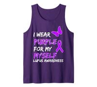 Lupus Awareness I Wear Purple for My Myself Ribbon Débardeur