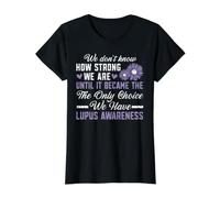 Lupus Ruban Violet pour la Sensibilisation aux Maladies Auto-immunes SLE T-Shirt Graphique avec Valeur, Femme, Noir, M