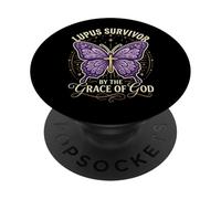 Lupus Survivor by The Grace of God Maladie Auto-Immune PopSockets PopGrip Adhésif