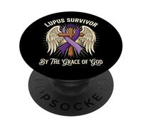 Lupus Survivor by The Grace of God Maladie Auto-Immune PopSockets PopGrip Adhésif