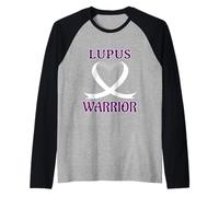 Lupus Warrior Awareness Heart Ribbon Manche Raglan