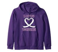 Lupus Warrior Awareness Heart Ribbon Sweat à Capuche
