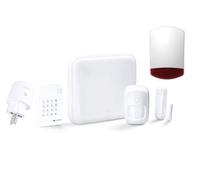 Lupus XT1 Plus Kit d'alarme Smart Home : centrale de sécurité sans fil Starter Pack (avec détecteur de mouvement et contact de fenêtre) + sirène extérieure sans fil V2 & prise radio Mini Plug |