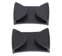 Luqeeg 2pcs Clips de Lunettes de Ski, Pince de Casque de Ski, Fixateur de Lunettes de Sports D'hiver avec Glissement, Robuste et Durable pour Accessoires de Système de Sports (BLACK)