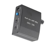 Luqeeg Amplificateur de Microphone, Amplificateur Audio Micro à Gain élevé 1000X ALC, Contrôle de Niveau Automatique, Interface 3,5 Mm, Idéal pour l'écoute de Casque d'enregistrement Téléphonique