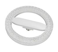 Luqeeg Ampoule Circulaire 24 W, 3 Températures de Couleur, Plafonniers Ronds, LED, Cristal, Ronds, Lampes à Économie d'Énergie, Remplacement pour Luminaires E27 et E26, Lustres