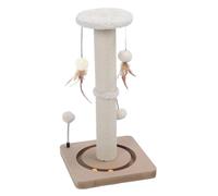 Luqeeg Arbre à Chat Griffoir, Robuste et Bien Conçu Griffoir pour Chat en Sisal Jouets pour avec 4 Mini Balles Suspendues Piste et Bâton pour Taquiner Interactif