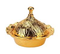 Luqeeg Bonbonnières avec Couvercles, Bol Décoratif Doré, Ancien Bol de Bonbons au Chocolat Plateau de Service Aux Fruits Assiette de Collations Récipient à Sucre pour le Mariage Faire la Fête Hôtel