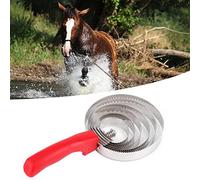 Luqeeg Brosse à Démangeaisons pour Chevaux en Acier Inoxydable, Peigne de Toilettage pour Chevaux en Métal, Outil de Perte avec Poignée en ABS, Idéal pour le Gros Bétail