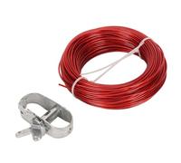Luqeeg Câble de Couverture de Piscine de 150 Pieds et Treuil, Fil de Couverture de Piscine avec Treuil à Cliquet en Aluminium, Câble de Hivernalize en Aluminium Hiver Tire et pour Sécuriser Le