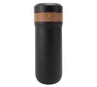 Luqeeg Cafetière Thermique French Press Acier Inoxydable Avec Double Couche 4 Couches Isolation 320 Ml Portable Therbe à Vide Thermique à Vide Pour Bureau Camping