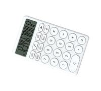 Luqeeg Calculatrice de Petite Taille de Poche, Calculatrice de Dessins Animés Multifonctionnels Portables avec écran Grand écran pour Bureau, école, Maison, Entreprise (White)