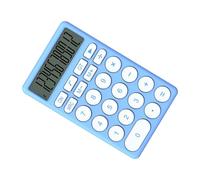 Luqeeg Calculatrice de Petite Taille de Poche, Calculatrice de Dessins Animés Multifonctionnels Portables avec écran Grand écran pour Bureau, école, Maison, Entreprise (Blue)