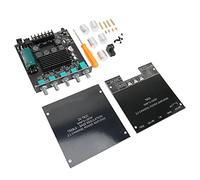 Luqeeg Carte d'amplificateur Numérique BT 5.0 2.1 Canaux, Module d'ampli de Caisson de Basses, Module 'amplificateur avec Entrée AUX BT sans Fil, Idéal pour Haut-Parleur 50 W 50 W 100 DC12-24 V