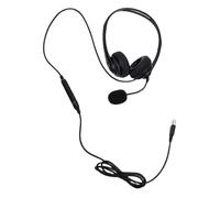 Luqeeg Casque de Travail Professionnel, Casque d'affaires, de Bureau avec Microphone Antibruit, Coussinets d'oreille en Mousse à Mémoire de Forme, Idéal pour Les Appels Skype Zoom sur Ordinateur PC