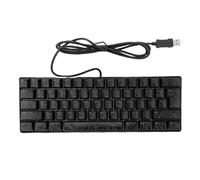 Luqeeg Clavier de Jeu RVB 61 Touches 60% Mécanique rétroéclairé RVB, 8 Touches Filaires, Conception Ergonomique, Anti-Image Fantôme, Haute Réponse pour Le Travail, Les études, Les Jeux (Black)