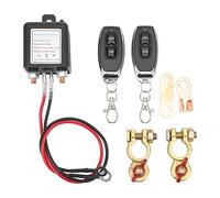 Luqeeg DC12V Interrupteur de Déconnexion de La Batterie à Distance, Auto on Off Switch avec Télécommande pour Voiture Bateau Marine Camion, Coupe Batterie Principal avec 2 Pinces de Batterie(#2)