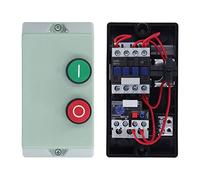 Luqeeg Démarreur Magnétique pour Moteur Électrique, 2,2 Kw, 220 V, 230 V, 3 Cv, Étanchéité Ip55 Boîtier Abs Démarreur Magnétique Monophasé avec Protection Contre les Surcharges