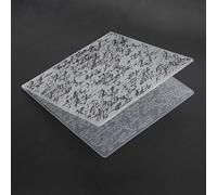 Luqeeg Dossiers de Gaufrage 2 Pièces, Plaques de Gaufrage en Plastique, Modèles Texturés avec un Design carré, Idéal pour les Travaux Manuels en Papier de Scrapbooking de Cartes (plastique 2)