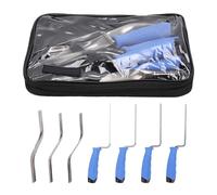 Luqeeg Ensemble de 7 Truelles de Maçonnerie, Truelle à Brique en Acier Inoxydable et Kit de Flotteur D'angle à Double extrémité pour le Jointoiement des Carreaux, la Réparation du