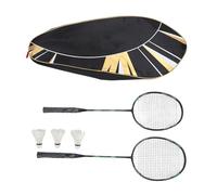 Luqeeg Ensemble de Raquettes de Badminton, 2 Raquettes en Carbone-Aluminium pour L'attaque et la Défense, Comprenant 2 Volants, 1 Sac de Transport, Matériel D'entraînement (Vert Noir)